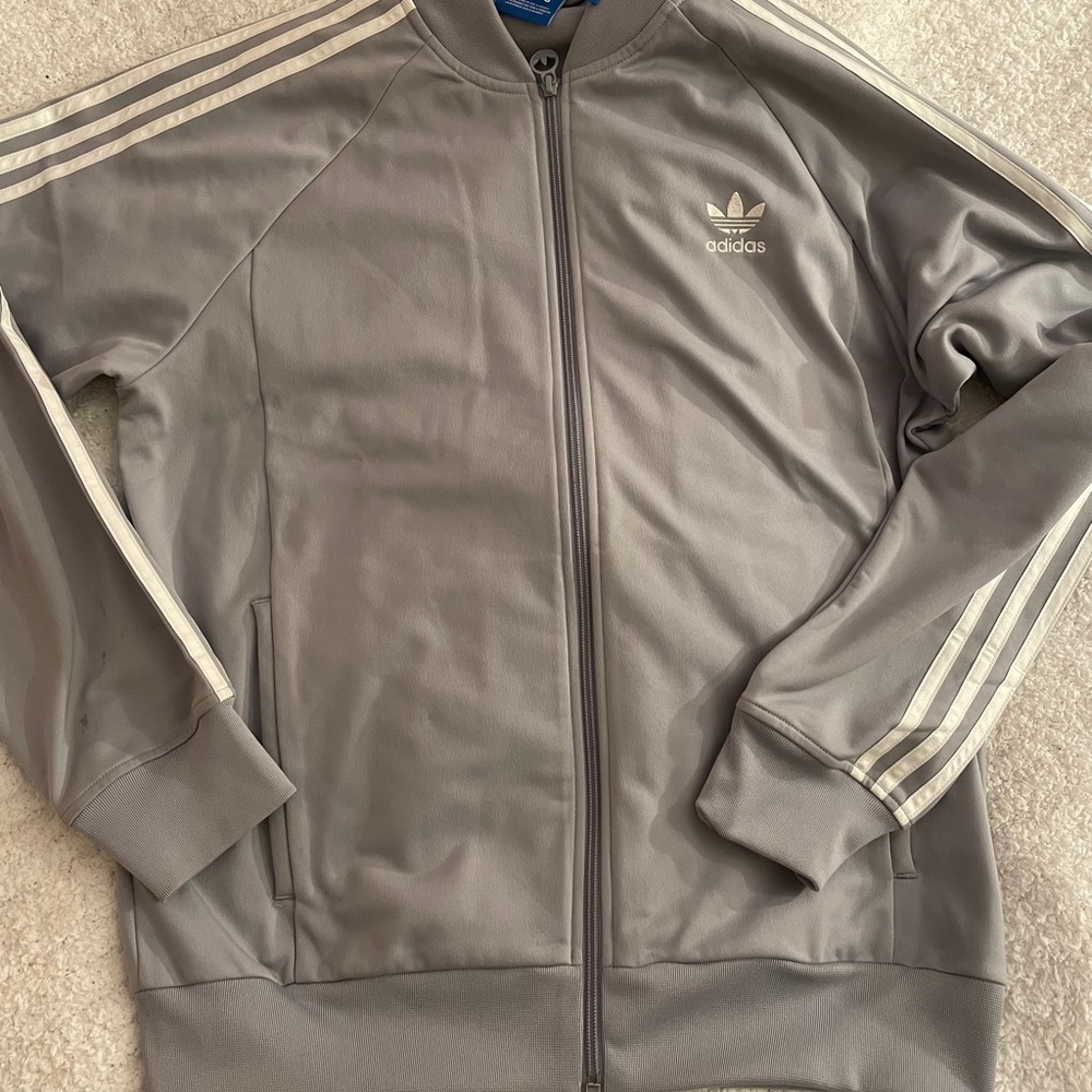 Men’s adidas grey zip up
